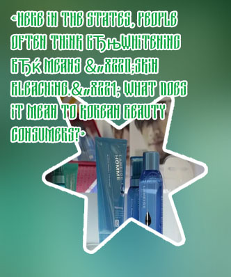 Korean skin whitening products