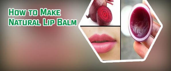 Natural lip balm at home for pink lips
